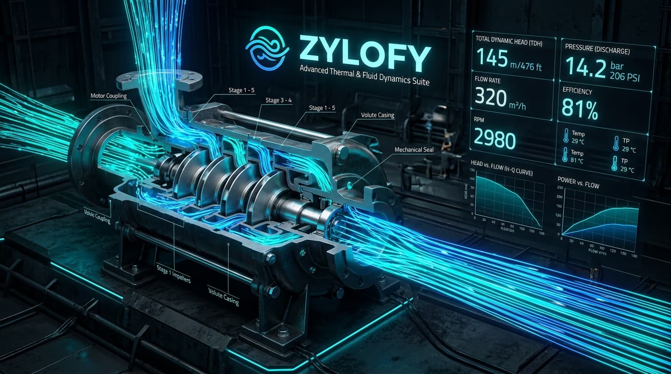 Zylofy Industrial Hydraulic Pump Architecture and Digital Pressure Telemetry Sizing System